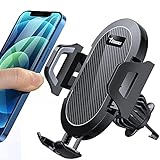 Tisoutec Handyhalterung Auto 2021 Aufgerüstet 360° Drehung Universale KFZ Handy Halterung für iPhone / Samsung / HUAWEI / XIAOMI Serie Telefon mit Einer Größe Zwischen 4'-7'