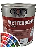 Gori 99 Wetterschutz Holzfarbe Sonderfarbtöne (5,00Liter, RAL1013 Perlweiss)