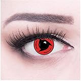 Crazy Fun Motiv Cosplay Farbige Naruto Sharingan Kontaktlinsen serie Mangekyou Itachi Uchiha rot 2 Linsen 1 Kontaktlinsenb