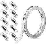Aatpuss DIY Edelstahl Schlauchschelle, DIY Schlauchschellen mit 10 Snap, Geeignet für PVC-Rohre, Edelstahlrohre,