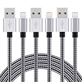 Everdigi iPhone Ladekabel [3 Pack x 3m] Zertifiziert High Speed Sync&Charge für iPhone 12/12pro/12 pro max/XS/XS Max/X/8/8 Plus/ 7/7 Plus/ 6s/ 6(Schwarzgrau)