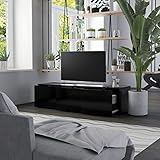 Fest-night TV-Lowboard Fernsehschrank mit Schubladen TV-Schrank Fernsehtisch TV Tisch TV Board TV Möbel Moderne TV-Kommode Schwarz 120×34×30