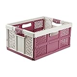 keeeper Stabile Profi-Klappbox mit Soft-Touch Griffen, 48 x 34,5 x 23,5 cm, 32 l, Lea, Weiß/L