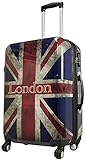 Trendyshop365 Hartschale Citykoffer London Großbritannien Flagge 67 Zentimeter 62 Liter 4 Räder Eng