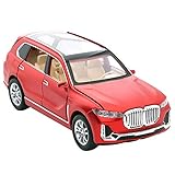 Xolye Metall-SUV Modell Gold-Legierung 01.32 Sound and Light Pull Back Kinder Jungen-Spielzeug-Auto kann die Tür Spielzeug-Auto-Dekoration Collection Urlaub Geburtstags-Geschenke (Color : Rot)