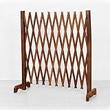 HJRD Gartenzaun, expandierender Gitterholzzaun/beweglicher Zaun/expandierender Zaun für Miniatur-Gartenornamente Zaunholz 90CM