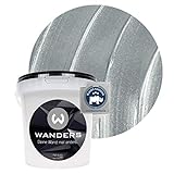 Wanders24 Metall-Optik (1 Liter, Silber) Effektfarbe, Wandfarbe, Metallic Wand, Glitzer Wandfarbe, Effekt Farbe, Wand Farbe, Wandfarbe Metallic, abwaschbar, Metall Effek