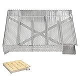 ECD Germany Kaltraucherzeuger aus Edelstahl mit 5 Kammern für Sparbrand, 27x26,5 cm, Kaltrauchgenerator zum Kalträuchern und Smoken im Räucherofen, Kugelgrill, BBQ, Food Smoker, Cold Smoke G