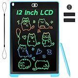 Coolzon LCD Schreibtafel, 12 Zoll Bunte Bildschirm Schreibtablett für Kinder Erwachsene, Löschbare LCD-Zeichenbrett Elektronische Schreibtafel Tragbar LCD Drawing Writing Tablet, B