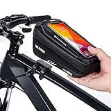 ENOENO Fahrradtasche Rahmentaschen Wasserdicht Fahrrad Handytasche Rahmen Mit Grosse Kapazität Lager und Reflektierender Streifen Lenkertasche Oberrohrtasche Fahrrad für Smartphone unter 6,7 Z