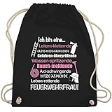 Shirtracer Feuerwehr Geschenk - Ich bin eine Feuerwehrfrau! - Unisize - Schwarz - feuerwehr tasche - WM110 - Turnbeutel und Stoffbeutel aus Baumw