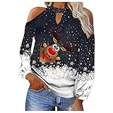 HHOP Weihnachten Umstandsmode Oberteil Sommer weiße Tunika Bluse peek cloppenburg Bluse mit glockenärmel weinachtspulis peek cloppenburg Damen sexy Oberteil Boho Pullover Damen Sweater D