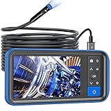 Teslong Endoskopkamera mit drei Verschiedenen Winkel, Endoskop mit 4,5 Zoll Bildschirm, Wasserdichte 8mm Inspektionskamera mit 6 LED Light, 32GB TF Karte, Und Tragbare Reisetasche (16.5FT)