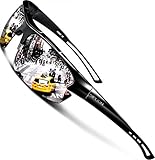SIPLION Herren Sonnenbrille UV400 Schutz Polarisiert Superleichtes Rahmen 502 Silb