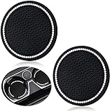 Getränkehalter Auto, Pack of 2 Bling Auto Untersetzer Silicone Non-Slip Car Coaster Cup, Glitter Universal Cup Holder Pads, Car Drink Holder Coaster D