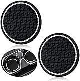 Getränkehalter Auto, Pack of 2 Bling Auto Untersetzer Silicone Non-Slip Car Coaster Cup, Glitter Universal Cup Holder Pads, Car Drink Holder Coaster D