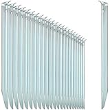 com-four® 24x Zelt-Heringe aus Stahl - halbrunde, robuste Erdnägel für Camping und Outdoor - ideal für normalen B