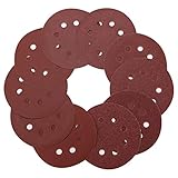 100 Stück Klett Schleifscheiben, 125mm Schleifpapier Klett für Exzenterschleifer - 8 Löcher Schleifpads für Holz Holzwerkstoffe Spanplatte M