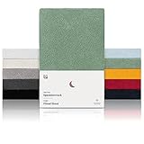 Blumtal Frottee Spannbettlaken - Kuschelig weiches Spannbetttuch 90 x 200, Oeko-Tex 100 Zertifiziert, Summer Green - grü