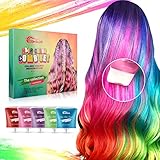 Haarfarbe Wachs, 5 Farben temporäre Haarfarbe Cream Haarkreidekamm für Mädchen und Frauen Halloween, Festival, Party Instant Haarfärbemittel…
