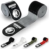 MADGON Boxbandagen mit bestem Klett & Daumenschlaufe. 3m/3,8m/4,5m Bandagen ohne Ausleiern für MMA, Boxen, Kickboxen & Sparring. Handgelenkbandage mit optimaler Schweißaufnahme und B