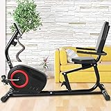 ANCHEER Liegerad, 8-stufiges Fitnessrad mit Magnetwiderstand ， Indoor-Fahrrad mit Tablet-Halter/Pulssensoren, maximales Gewicht 240 lb