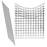 1PLUS Teichzaun Set/Komplett-Set in verschiedenen Verpackungseinheiten und Formen - Sparset mit Oberbogen oder Unterbogen (5X Unterbogen, Anthrazit)