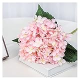 Künstliche Blumen Hortensie, künstliche gefälschte Blumen, rosa blau weiße Brautstrauß, Wohnzimmer Hochzeitshaus DIY Dekoration Gefälschte Blumen Handwerk (1 stück) Realistische ( Color : Biue )