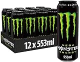 Monster Energy, 12x553 ml, Einweg-Dose, mit klassischem Energy-Geschmack – wiederverschließb
