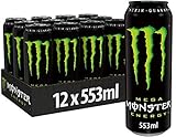 Monster Energy, 12x553 ml, Einweg-Dose, mit klassischem Energy-Geschmack – wiederverschließb