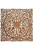 Orientalische Holz Ornament Wanddeko Rajab 90cm Gross XL | Orientalisches Wandbild Wanpannel in Braun als Wanddekoration | Vintage Triptychon als Dekoration im Schlafzimmer oder Wohnzimmer 3 teilig