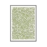 Abstrakte Kunst William Morris Tulip Almond Flower Poster, Vintage impressionistische Blumendrucke, rahmenlose Leinwand-Malerei A3 30x40