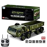 YYGE Fernbedienung LKW HG P801, 1:12 8x8 2.4G Militär Heavy Duty Wheeled All-Terrain LKW Modell mit Ton und Licht, Elektro RC Auto für Kinder und Erw