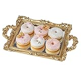 miaomiao Donut Simulation Food Shooting Requisiten Gold Pulver Hochzeit Hochzeit Gefälschte Kuchen Brot Spielzeug Modell Fensterdekoration Service (Color : Milky White)