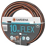 Gardena Comfort FLEX Schlauch 13 mm (1/2 Zoll), 10 m: Formstabiler, flexibler Gartenschlauch mit Power-Grip-Profil, aus hochwertigem Spiralgewebe, 25 bar Berstdruck, ohne Systemteile (18030-20)