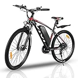 VIVI Elektrofahrrad Herren 27.5' E Bike Herren, Abnehmbare 36V/10.4Ah Batterie E-Bike /21-Gang-Getriebe/Höchstgeschwindigkeit Reichweite 25km/h (Rot 27.5inch)