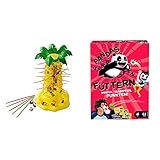 Mattel Games 52563 - S.O.S. Affenalarm Kinderspiel geeignet für 2 - 4 Spieler, Kinderspiele ab 5 Jahren + GRF95 - Pandas Füttern (verboten) für 4 - 8 Spieler, Kinderspiele ab 7 J