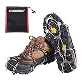 Steigeisen, Spike Crampon, Schneeketten Schuhe, Ice Klampen, Schuhkralle, Steigeisen Schuhspikes, Edelstahl Zähne Spikes Anti-Rutsch Grödeln für Eisspikes für Klettern Bergsteigen Winter O