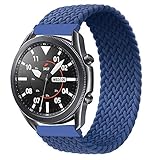 Leishouer Armband aus geflochtenem Nylon, kompatibel mit Galaxy Watch 3 45 mm/46 mm/Gear S3 Solo Loop Armband aus Nylon, atmungsaktiv, elastisch, für Huawei Watch 2 Classic 22