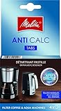 Melitta 105106 Anti Calc Filter Kaffee und Aqua-Maschinen, 4 x 12 g