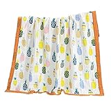 Sharplace Baby Musselin Swaddle Decke für Neugeborene Mädchen Baumwolle Empfang Decke Swaddle Wrap - Ananas, 110x110