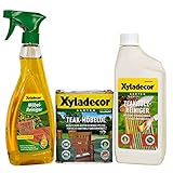 Xyladecor Teak-Möbelöl Teak 0,75L + Möbelreiniger + Teakholzreinig