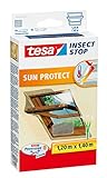 tesa Insect Stop SUN PROTECT Fliegengitter für Dachfenster - Insektenschutz mit Blend- und Sonnenschutz für Dach-Fenster - Fliegen Netz 120 cm x 140