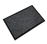 Schmutzfangmatte - Fußmatte in vielen Größen - Türmatte Fußabstreifer für Haustür innen und außen, Flur, Eingang, Küche (Grau, 60 x 80 cm)