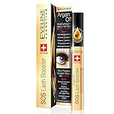 Eveline Cosmetics SOS Wimpern Serum für Wimpernverlängerung | 10 ML | Verdickt und Regeneriert | Schnell Wachstum | Verdoppeln die Dichte | mit Arganöl | Dermatologisch G