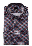 OLYMP Luxor modern fit Hemd Langarm Under Button Down Kragen Punkte dunkelb