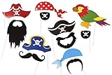 Genérico - Pirate Party Foto Accessoires - 12 Bunte Props on a Stick - Birthday Paty Foto Booth Props by Rox