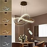 LED Pendelleuchte Hängeleuchte Zeitgenössischer Kronleuchter 48W Farbwechsel mit Fernbedienung für Schlafzimmer Wohnzimmer Esszimmer Korridor 50CM
