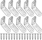 30 Stück Winkelverbinder 40 x 40mm Edelstahl Winkel Klammern L-förmige 90 Grad Möbel Eckwinkel Mit Schrauben für Anbau Winkel Bracket Tabelle Stuhl Bücherreg