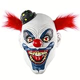 Gruselige Clown-Maske Halloween Party Kostüm Dekorationen Huanted Haus Dekoration Requisiten Gruselige Latex Maske 19 * 28cm Crazy Clow